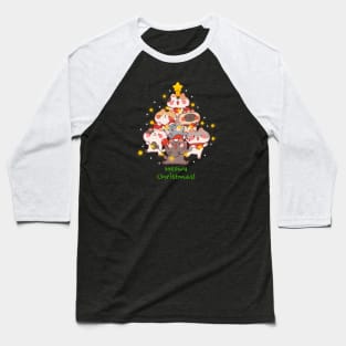 Meowy Christmas Baseball T-Shirt